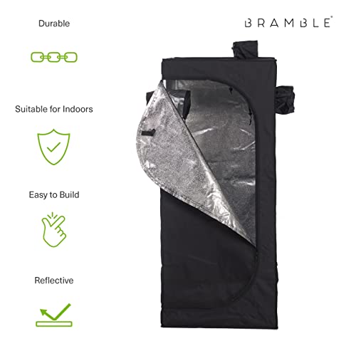 Bramble - Großer Hydroponik Growzelt, Isoliertes Zuchtzelt Growbox, 140x61x61cm - Robuster Reißverschluss, Stabil & Einfach Aufzubauen - obrazek 6