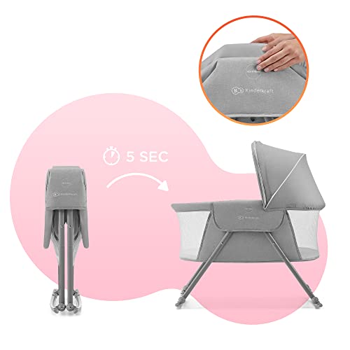 Kinderkraft Łóżeczko dziecięce 3w1 LOVI, Łóżko turystyczne, Kołyska, P - obrazek 10