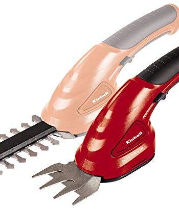Einhell Akku-Gras- und Strauchschere GC-CG 3,6 Li WT (Sicherheitsschalter, Grasschneideblatt, Strauchscherenmesser, werkzeugloser Messerwechsel)