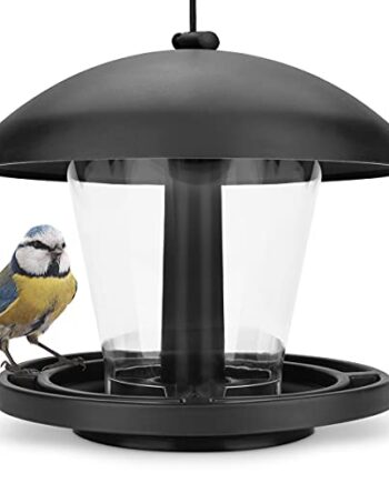 WILDLIFE FRIEND I Vogelfutterspender zum Aufhängen - Schwarz, Vogelfutterstation für Wildvögel I Vogel Futterstation, Futterspender Vögel, Vogelfutterhaus, Vogelfutter, Bird Feeder