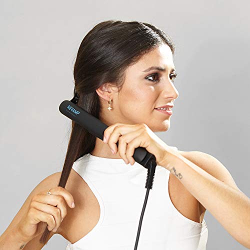 REVAMP Glätteisen Locken & Glätten 'Progloss Digital Keramik' 80-235°C - Professionelles Glätteisen mit Temperaturschutz und 3m Kabel in Salonlänge - Angereichert mit Progloss Ölen (Schwarz) - obrazek 5