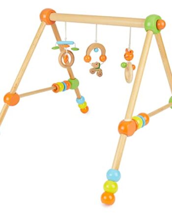 Bieco Spieltrapez höhenverstellbar | Spielbogen Baby Holz | Spielebogen Holz Baby | Spieltrapez Holz | Baby Mobile Holz | Activity Center Baby Gym | Holzspielzeug Baby | Baby Spielzeug | Trendy