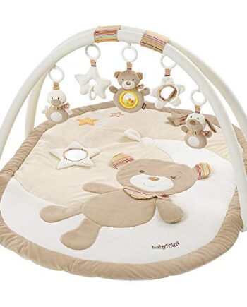 Fehn 160888 3-D-Activity-Decke Rainbow – Spielbogen mit 5 abnehmbaren Spielzeugen – Spiel & Spaß von Geburt an – Maße: 80 x 105 cm