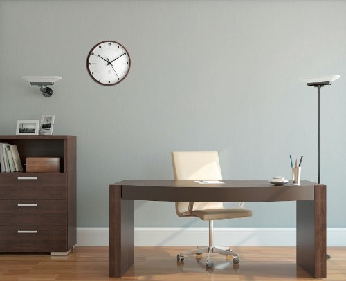 TFA Dostmann Analogowy radiowy zegar ścienny, z drewnianą ramą, design - obrazek 3