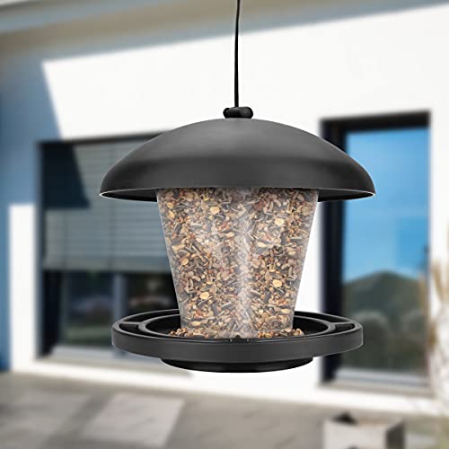 WILDLIFE FRIEND I Vogelfutterspender zum Aufhängen - Schwarz, Vogelfutterstation für Wildvögel I Vogel Futterstation, Futterspender Vögel, Vogelfutterhaus, Vogelfutter, Bird Feeder - obrazek 6
