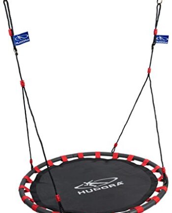 HUDORA Nestschaukel Aluminium, 120 cm, schwarz/rot - Garten-Schaukel bis 120 kg - 72161