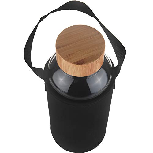 Sportowa butelka na napoje z borokrzemu, pojemność 1,5 l, z bambusową - obrazek 6