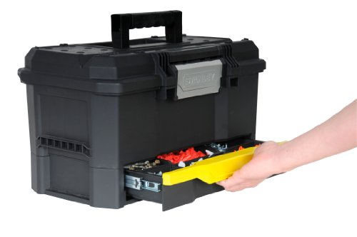 Stanley Werkzeugkiste leer aus Kunststoff 1-70-316 – Werkzeugkoffer mit integrierter Schublade für Kleinteile – Maße: 48.1 x 27.9 x 28.7 cm - obrazek 14