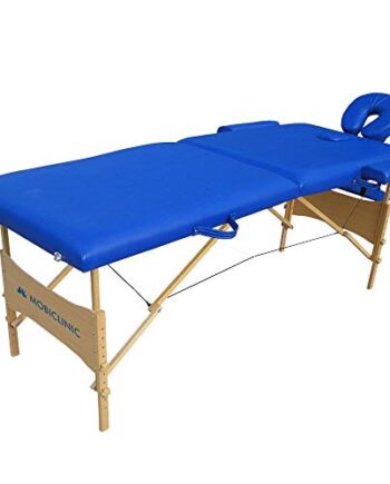 Mobiclinic, Klappbare Massageliege, CM-01 Light, 186x60 cm, Europäische Marke, Klappbare Physiotherapie-Liege, Kopfstütze, Massageliege, Physiotherapie KlapptischMassagebett, Tragbar, Holz, Blau