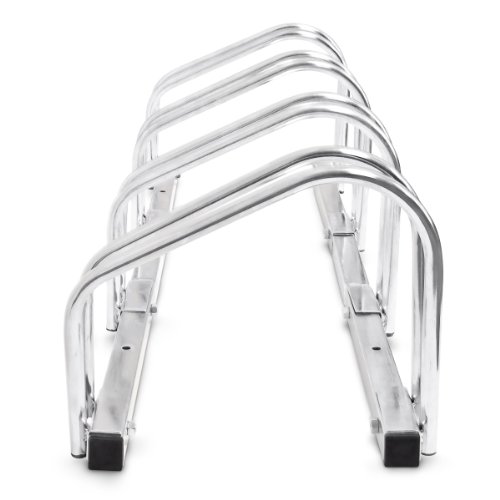 Relaxdays Stojak rowerowy, na 4 rowery, montaż na podłodze i ścianie, - obrazek 3