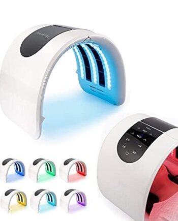 foreverLily LED-Gesichtsmasken-Lichttherapie, 7 Farben PDT Gesichtspflegemaske Photonentherapie-Gesichtsmaske zur Hautverjüngung Gesichtspflegegerät für Anti-Aging Faltenentfernung Hautstraffung