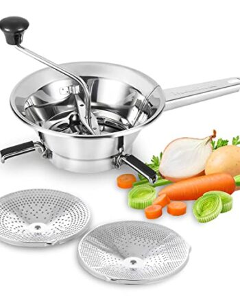 Moulinex Klasyczny ręczny młynek do warzyw ze stali nierdzewnej, mały