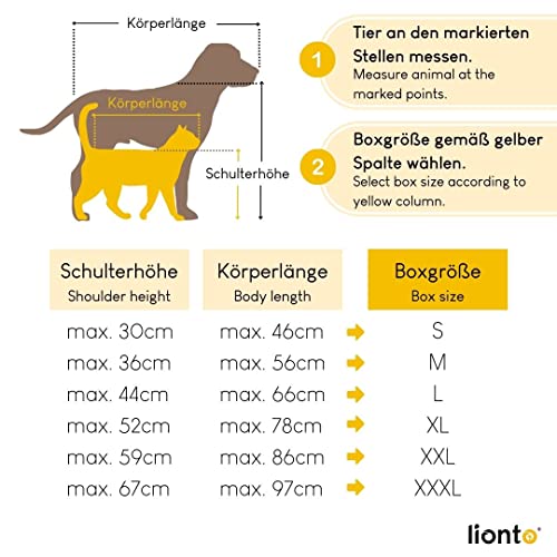 lionto Hundetransportbox Hundetasche Hundebox Faltbare Kleintiertasche Größe XXL Farbe Beige - obrazek 2