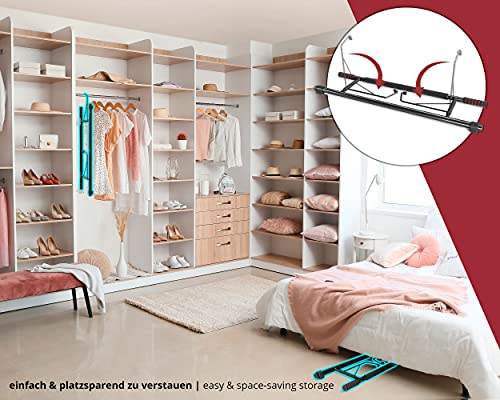 BeMaxx Klimmzugstange für Türrahmen ohne Schrauben/Bohren + Trainings-eBook - Profi Türreck Pull Up Dip Bar, gepolsterte Griffe | Klimmzug Stange zum Einhängen in Tür Zuhause, Fitness Workout Sport - obrazek 4