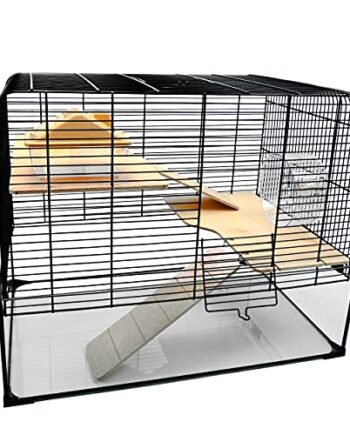 Little Friends Savoy Gerbilarium-Käfig, mit Zubehör, 58,5 x 38 x 47,5 cm