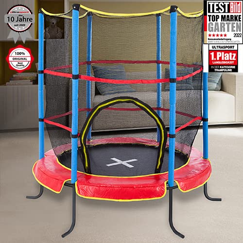 Ultrasport dziecięca trampolina wewnętrzna Jumper 140 cm, do zabawy i - obrazek 7