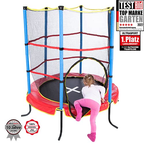 Ultrasport dziecięca trampolina wewnętrzna Jumper 140 cm, do zabawy i - obrazek 3