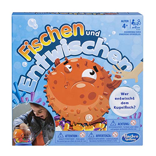 Hasbro Spiele E3255100 Fischen und Entwischen, lustiges Kinderspiel, Mehrfarbig