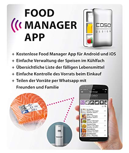 Caso 1380 VC 100 Zgrzewarka Próżniowa, Tworzywo Sztuczne, 120 W, Srebr - obrazek 12