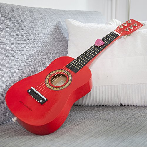 New Classic Toys - 10341 - Musikinstrument - Spielzeug Holzgitarre - Rot - obrazek 8