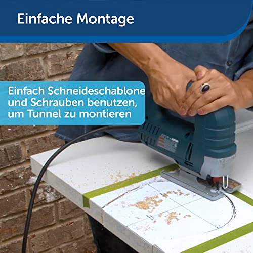 PetSafe Cat Corridor Katzenschlupf für Zimmertüren, Katzentunnel für Zimmertüren, Für Katzen bis zu 9 kg, Weiß bemalbar, 19.1x19.6 cm (1er Pack) - obrazek 5