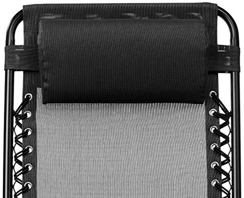 Amazon Basics - składany fotel bujany, czarny. - obrazek 3