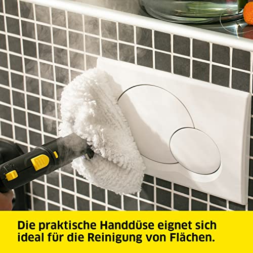 Kärcher Dampfreiniger SC 5 EasyFix mit Heißwasser-Zuschaltung, Dampfdruck: 4,2 bar, Aufheizzeit: 3 min., Fläche: ca. 150 m², Tank: 0,5 l + 1,5 l, inkl. Bodenreinigungsset EasyFix und Düsen - obrazek 4