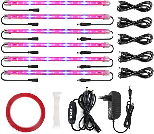 Roleadro LED Pflanzenlampe Pflanzenlicht 60w Pflanzenleuchte mit Timer 3H/6H/12H Heillgkeitsstufen Strip Wachsen licht Wachstumslampe IP65 Pflanzenlichter für Zimmerpflanzen Gartenarbeit Gewächshaus