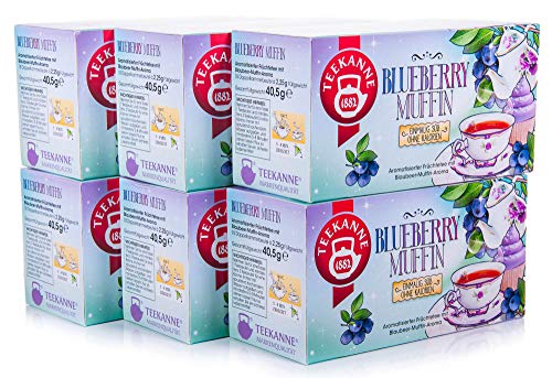 Teekanne Sweeteas Blueberry Muffin mit Blaubeer-Muffin-Geschmack, 12er Pack (12 x 18 Teebeutel)