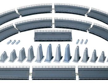 FALLER Zestaw modelarski z 123 częściami R=360 mm, 30° I Akcesoria do