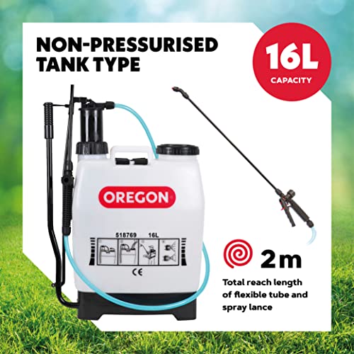 Oregon 518769 Plecak ciśnieniowy ogrodowy/opryskiwacz do usuwania chwa - obrazek 4