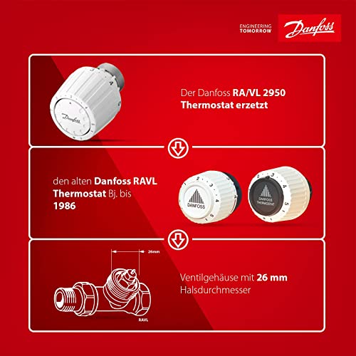 Danfoss RA/VL-Fühler, RA 2950, Gas, Fühler, Typ: Eingebauter Fühler, 5 °C - 26 °C, RAVL - obrazek 7