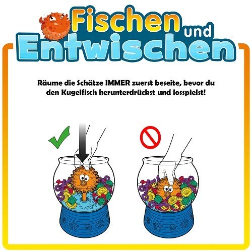 Hasbro Spiele E3255100 Fischen und Entwischen, lustiges Kinderspiel, Mehrfarbig - obrazek 2