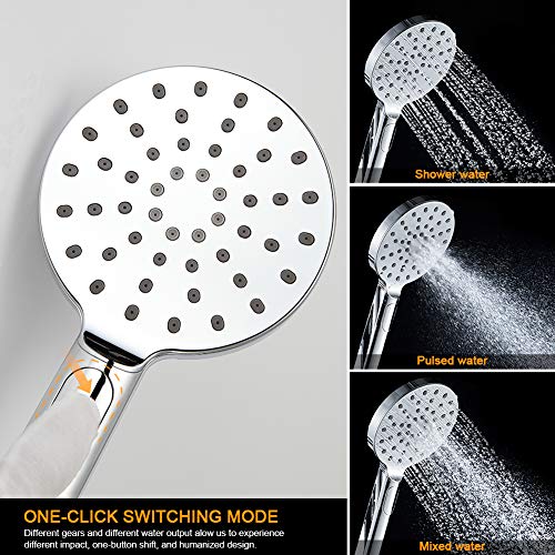 GRIFEMA COLUMNAS-G7005 | Duschsystem ohne Armatur, Brauseschlauch, Handbrause, Brausehalter, Duschstange, Duscharm, Überkopfbrause | Brauseset, Die Wandmontage, Chrom - obrazek 7