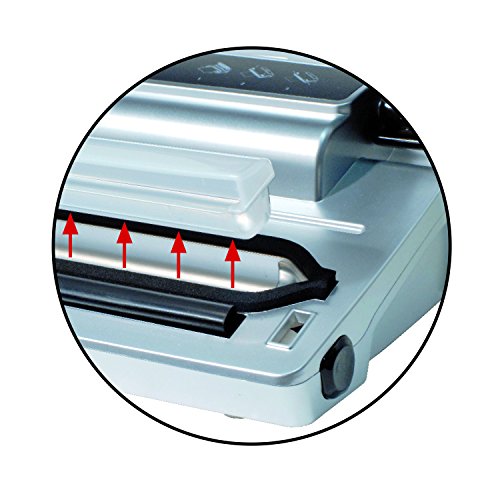 Caso 1380 VC 100 Zgrzewarka Próżniowa, Tworzywo Sztuczne, 120 W, Srebr - obrazek 6