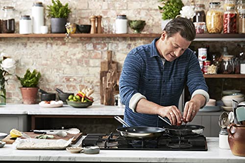 Tefal Jamie Oliver Brushed 3-teiligiges Pfannenset E011S3 | Bestehend aus Pfanne 20 cm (E85602), Pfanne 24 cm (E85604) und Pfanne 28 cm (E85606) | Alle Herdarten, auch Induktion | Edelstahl - obrazek 4