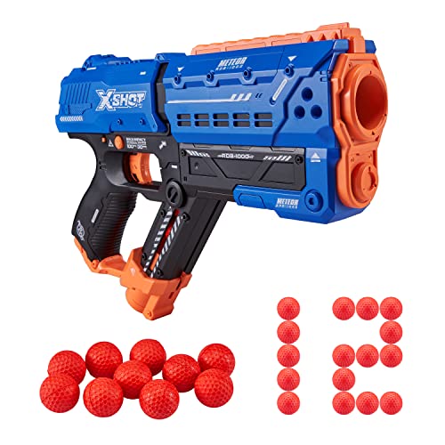 X-SHOT 36282 Meteor-Blaster (12 Runden), Blau / Mehrfarbig