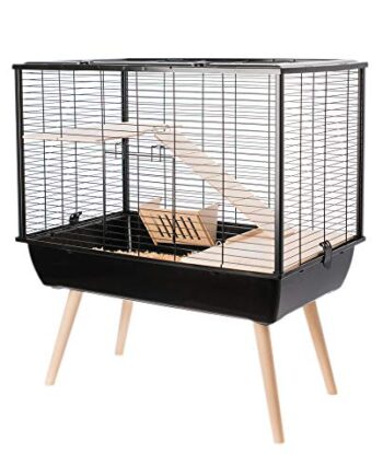 Zolux Cage Neo Muki große Nagetiere, L 77,5 x T 47,5 x H 87,5 cm, Schwarz