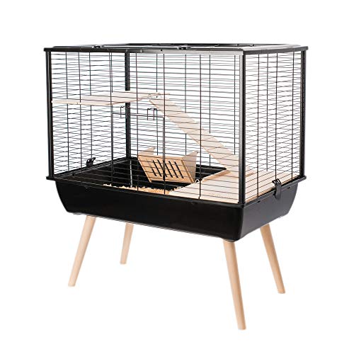 Zolux Cage Neo Muki große Nagetiere, L 77,5 x T 47,5 x H 87,5 cm, Schwarz