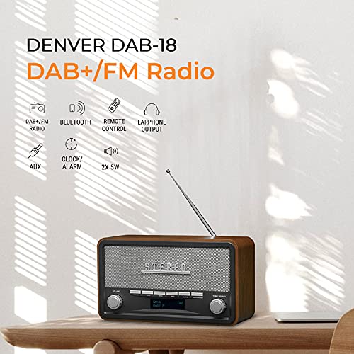 Denver DAB-18 Radio, Brązowy, 230 V - obrazek 2
