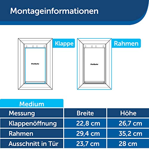PetSafe Staywell Haustiertüre Original mit 2 Verschlussoptionen, Größe M, Für Haustiere bis zu 18 kg geeignet, Braun - obrazek 2