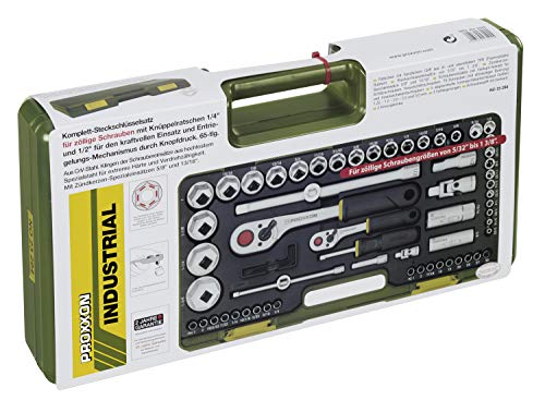 Proxxon Zestaw Kluczy Nasadowych, Wielokolorowy, 65 elementów - obrazek 2