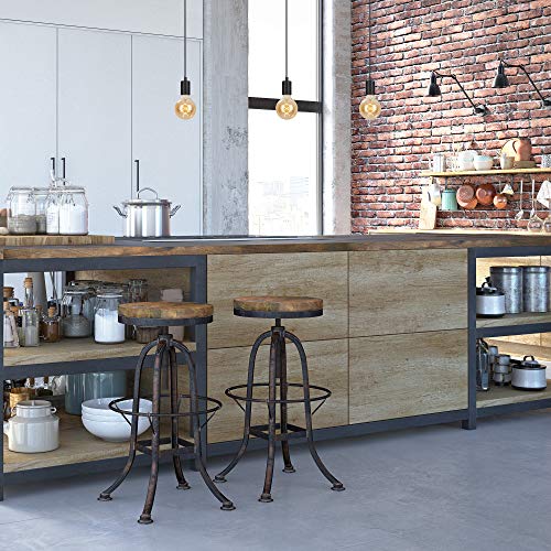 Briloner Leuchten - Pendelleuchte, Pendellampe, 3-flammig, Hängelampe retro/vintage, Black Steel, 3x E27, max. 60 Watt, Schwarz - obrazek 3