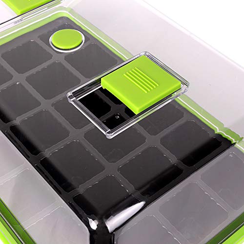 Schramm® Zimmergewächshaus Anzuchtkasten 1, 2 oder 3 Stück 38 x24 x18 cm Mini Gewächshaus Anzuchtset Anzucht Set Treibhaus Anzuchtschale mit Deckel und Belüftung, Größe:2 Stück - obrazek 2