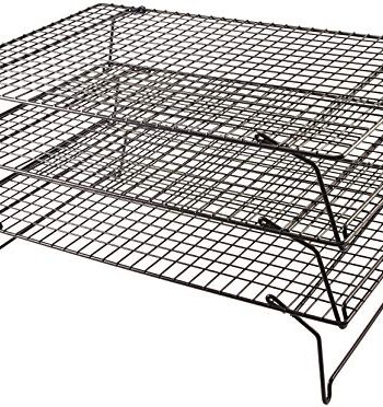Tala 3-lagiges Auskühlgitter Torte Auskühlgitter, stapelbar, klappbar, platzsparend, Maße 40 x 25 cm, für Cupcakes und Kekse