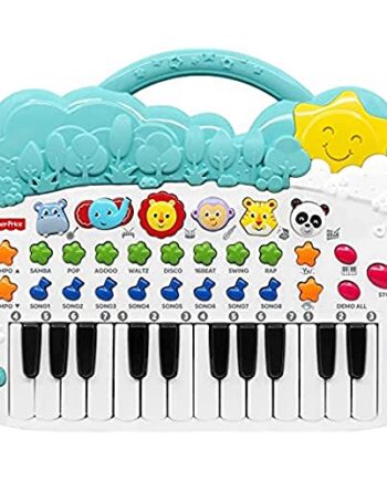 Fisher Price Tierklavier - Interaktives Spielzeug - Tierstimmen - Kinderliedjes - Musikinstrument - Spielzeug für Kinder ab 1 Jahr