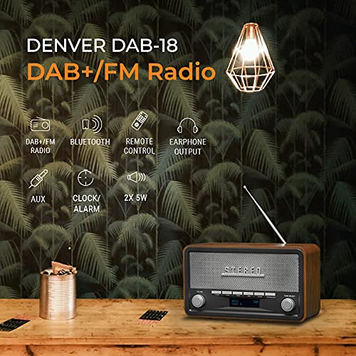 Denver DAB-18 Radio, Brązowy, 230 V - obrazek 3