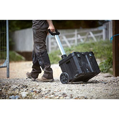 Stanley FatMax Pro-Stack Mobile Werkzeugbox (36 Liter, mit robusten Schwerlasträdern, bis 30 kg belastbar, mit Teleskophandgriff, Metallschließen, Ösen für Vorhängeschloss) FMST1-75753 - obrazek 4