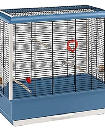 Ferplast 52058917 Vogelheim PIANO 4, Komplettausstattung, Maße: 60 x 33 x 60 cm, schwarz