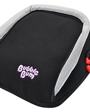 BubbleBum Aufblasbare Auto-Sitzerhöhung - Schmale | Tragbare | Faltbare | Reisesitzerhöhung ohne Rückenlehne - Komfortabel, Kompakt und Bequem - Perfekt für Urlaube, Fahrgemeinschaften und 3 Kinder auf der Rückbank - Schwarz